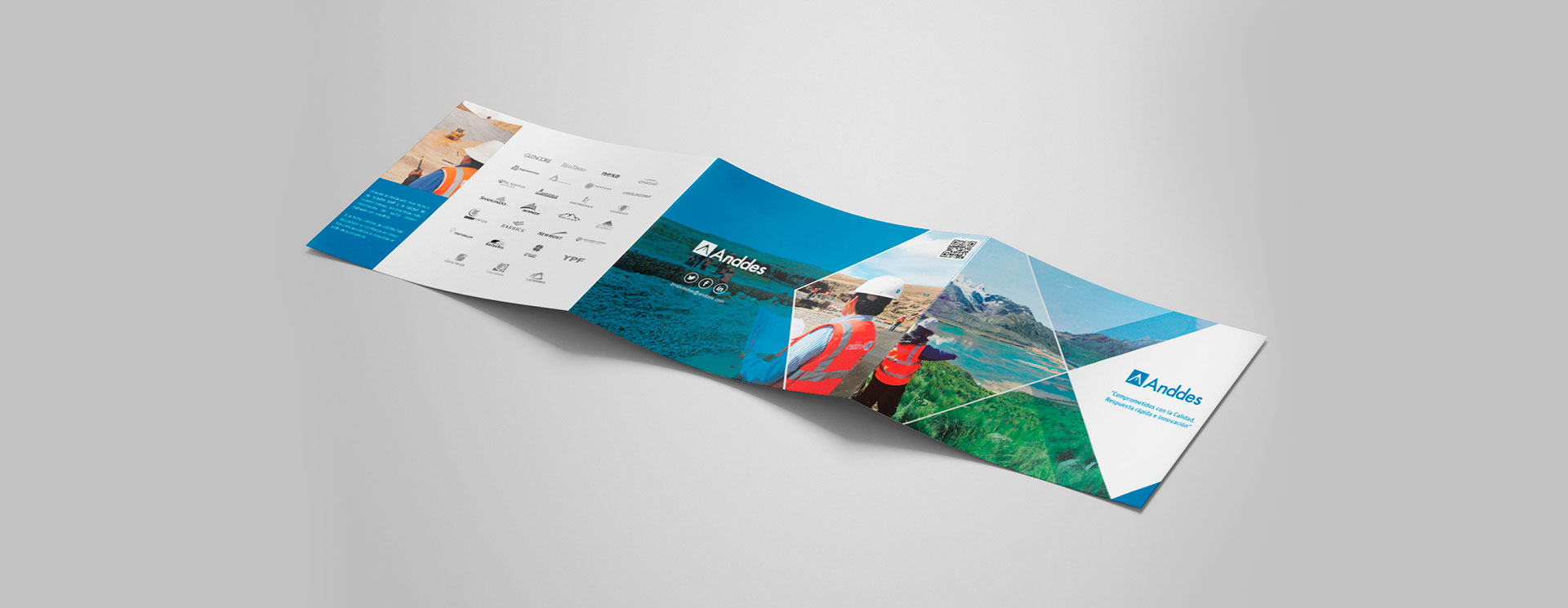 Primera vista del brochure realizado para Anddes