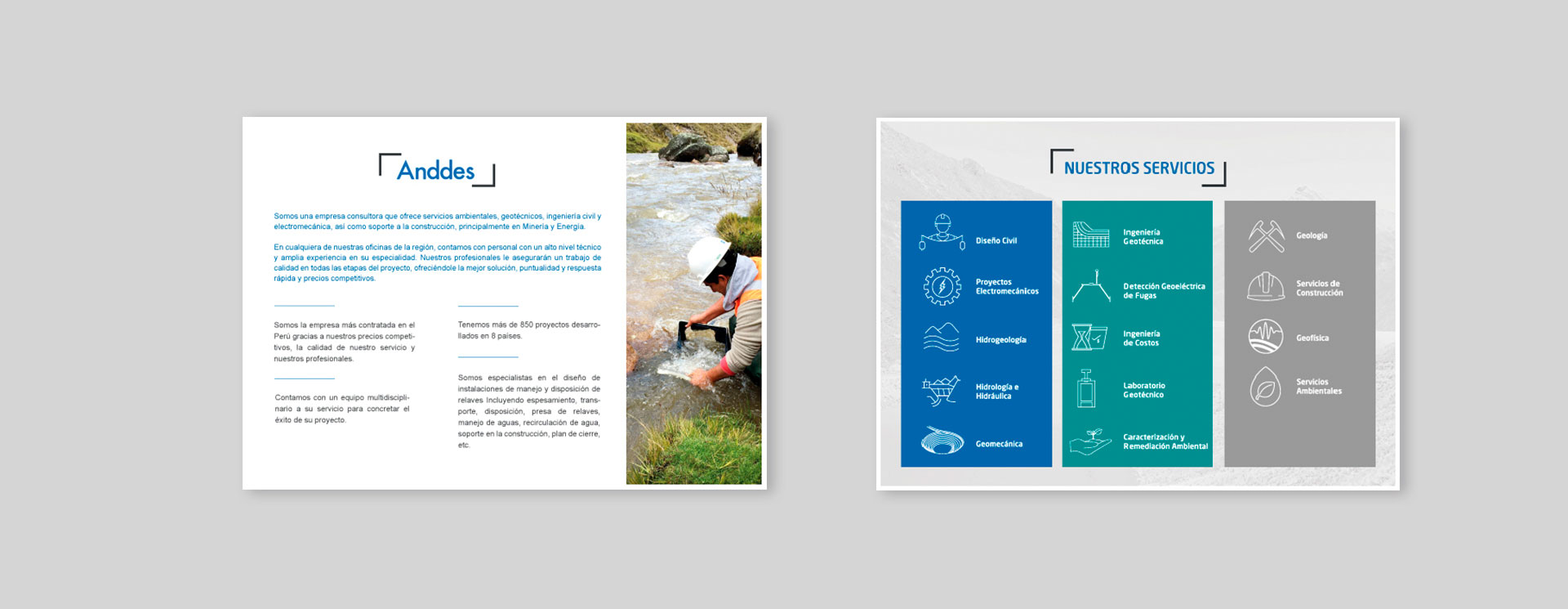 Vista detallada de la papelería corporativa desarrollada por Ficha Digital